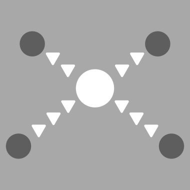 Noktalı bağlantılar düz vektör simgesi