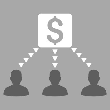 Para alıcı düz vektör simgesi