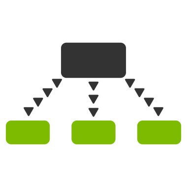 Noktalı düzeni düz vektör simgesi