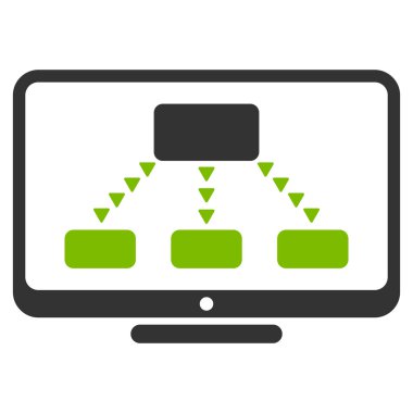 Hiyerarşi düz vektör simge izleme