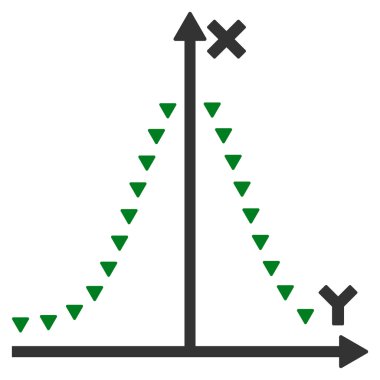 Noktalı Gauss düz vektör simge arsa