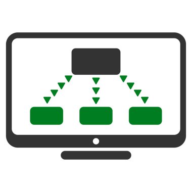 Hiyerarşi düz vektör simge izleme