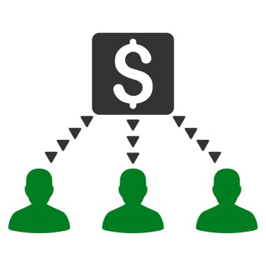 Para alıcı düz vektör simgesi