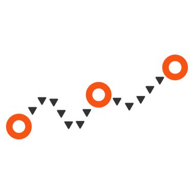 Noktalı grafik düz vektör simgesi
