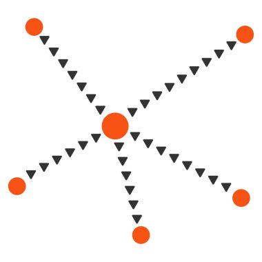 Noktalı ilişkiler vektör simge düz