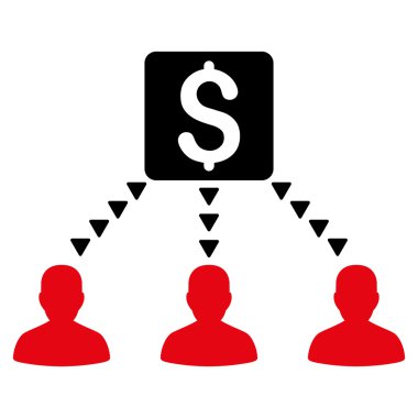 Para alıcı düz vektör simgesi