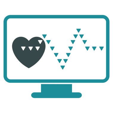 Kardiyo düz vektör simge izleme