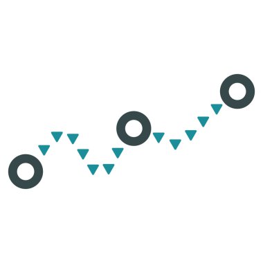Noktalı grafik düz vektör simgesi