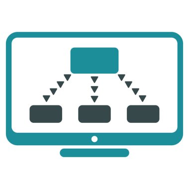 Hiyerarşi düz vektör simge izleme