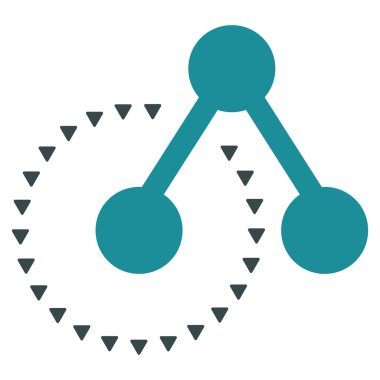 Molekül yapısı analiz düz vektör simgesi