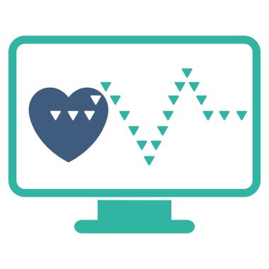 Kardiyo düz vektör simge izleme