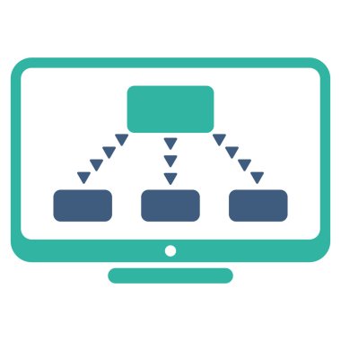 Hiyerarşi düz vektör simge izleme