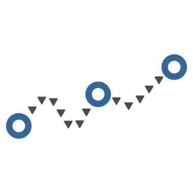 Noktalı grafik düz vektör simgesi