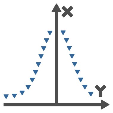 Noktalı Gauss düz vektör simge arsa