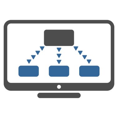 Hiyerarşi düz vektör simge izleme