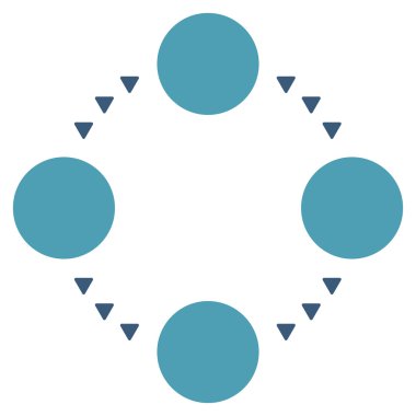 Dairesel ilişkiler vektör simge düz