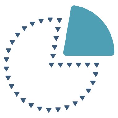 Noktalı pasta grafiği düz vektör simgesi