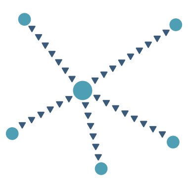 Noktalı ilişkiler vektör simge düz