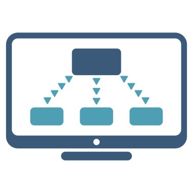 Hiyerarşi düz vektör simge izleme