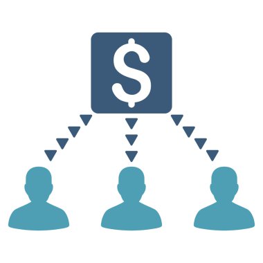 Para alıcı düz vektör simgesi