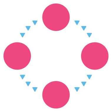 Dairesel ilişkiler vektör simge düz