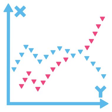Noktalı işlevleri arsa düz vektör simgesi