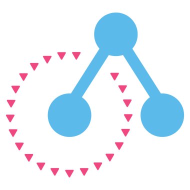 Molekül yapısı analiz düz vektör simgesi