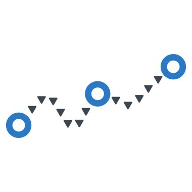 Noktalı grafik düz vektör simgesi