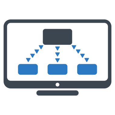 Hiyerarşi düz vektör simge izleme