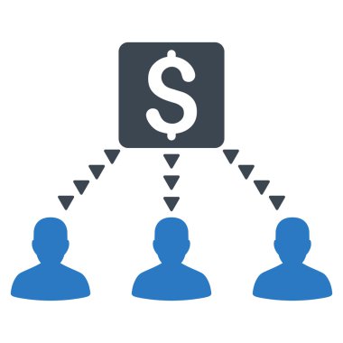 Para alıcı düz vektör simgesi