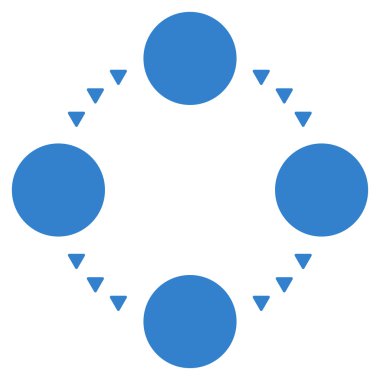 Dairesel ilişkiler vektör simge düz