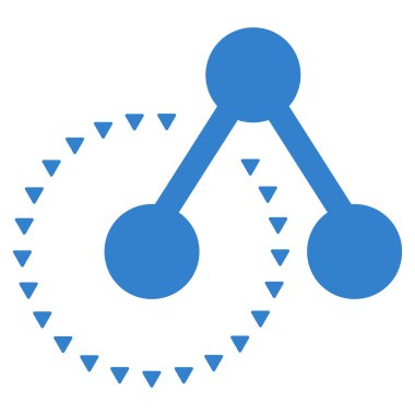 Molekül yapısı analiz düz vektör simgesi