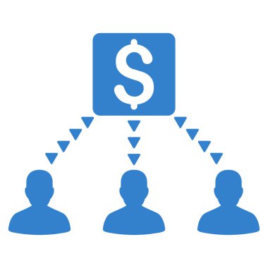 Para alıcı düz vektör simgesi