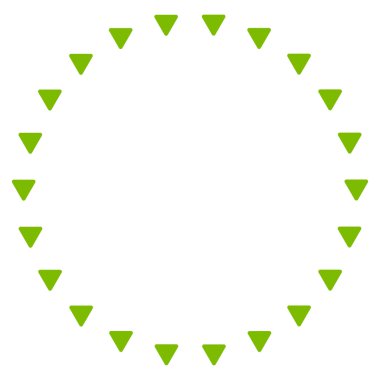 Noktalı çember düz vektör simgesi