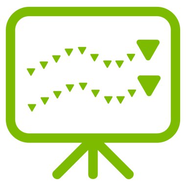 Noktalı eğilimleri kurulu düz vektör simgesi