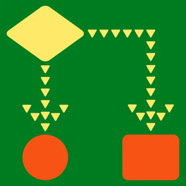 Algoritmo Diagrama de flujo Símbolo de vector plano — Archivo Imágenes Vectoriales