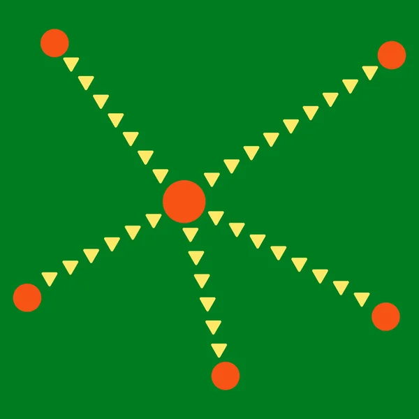 虚线的关系平面矢量符号 — 图库矢量图片