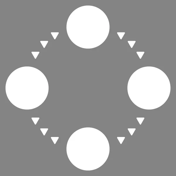 Circulaire betrekkingen platte Vector symbool — Stockvector