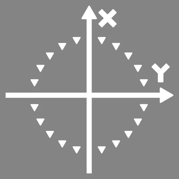 Wypunktowany okrąg Działka płaska wektor Symbol — Wektor stockowy