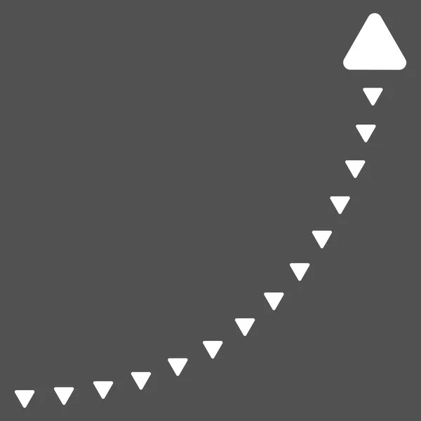 Символ плоского вектора роста точечной линии — стоковый вектор
