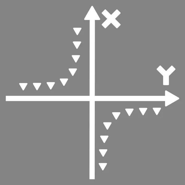 虚线的双曲线情节平面矢量符号 — 图库矢量图片