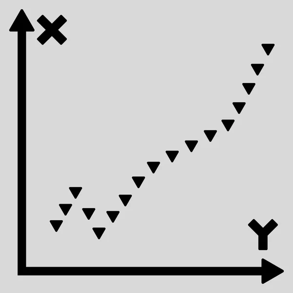 Símbolo de vector plano de parcela de función punteada — Archivo Imágenes Vectoriales