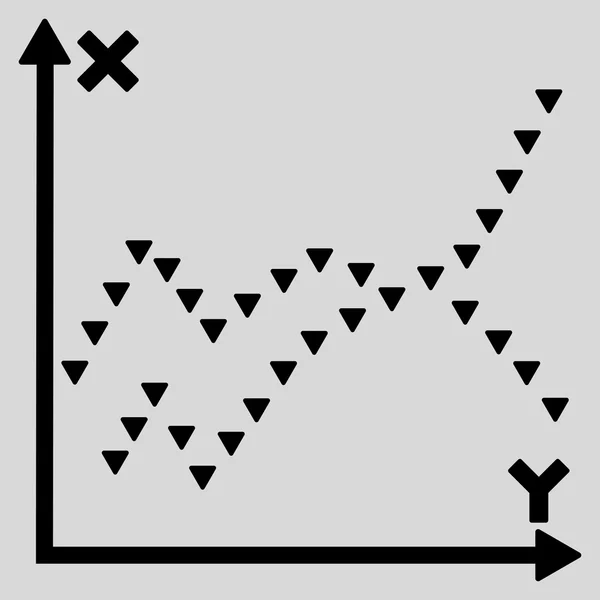 Funciones punteadas Parcela Símbolo vectorial plano — Vector de stock