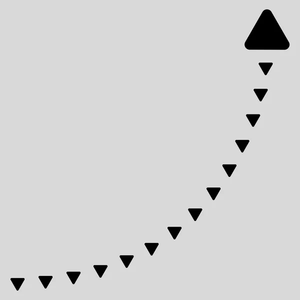 点線の成長ライン フラット ベクトル シンボル — ストックベクタ