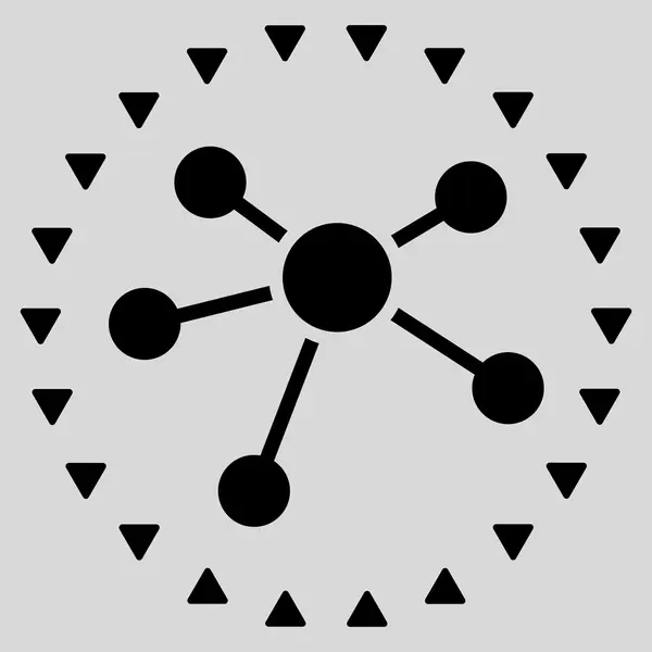 虚线的链接图平面矢量符号 — 图库矢量图片