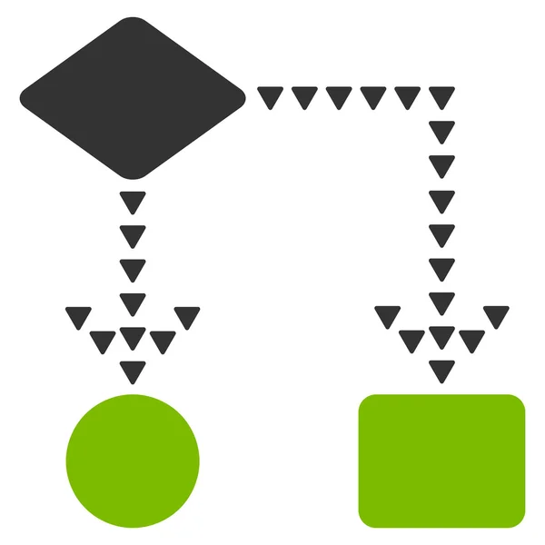 Schéma d'algorithme Symbole vectoriel plat — Image vectorielle