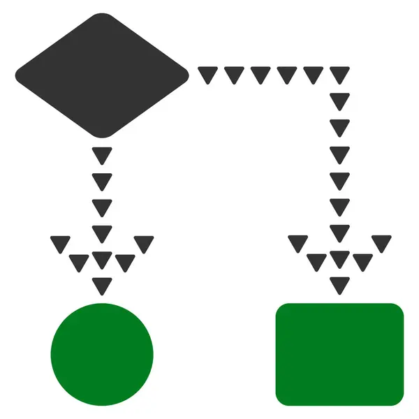 Algoritmo Diagrama de flujo Símbolo de vector plano — Vector de stock