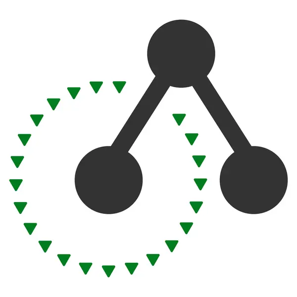 Символ плоского вектора структурного анализа молекул — стоковый вектор