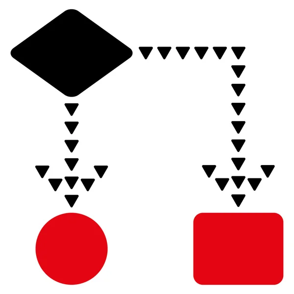 Algorytm blokowy płaski wektor Symbol — Wektor stockowy