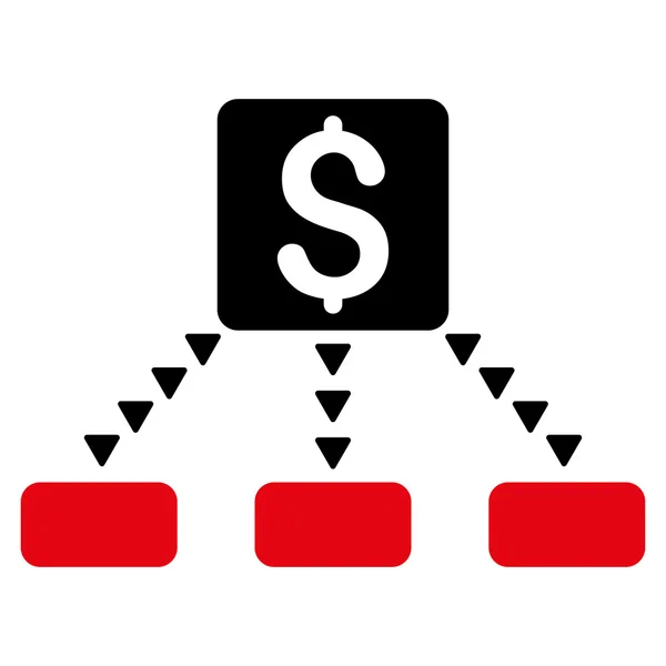 Cashout schéma ploché vektor Symbol — Stockový vektor